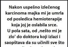 ‘Nakon uspešno izlečenog karcinoma majka mi je umrla’ ‘Nakon uspešno izlečenog karcinoma majka mi je umrla’ - featured image