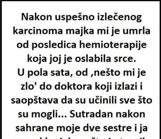 ‘Nakon uspešno izlečenog karcinoma majka mi je umrla’ ‘Nakon uspešno izlečenog karcinoma majka mi je umrla’ - featured image