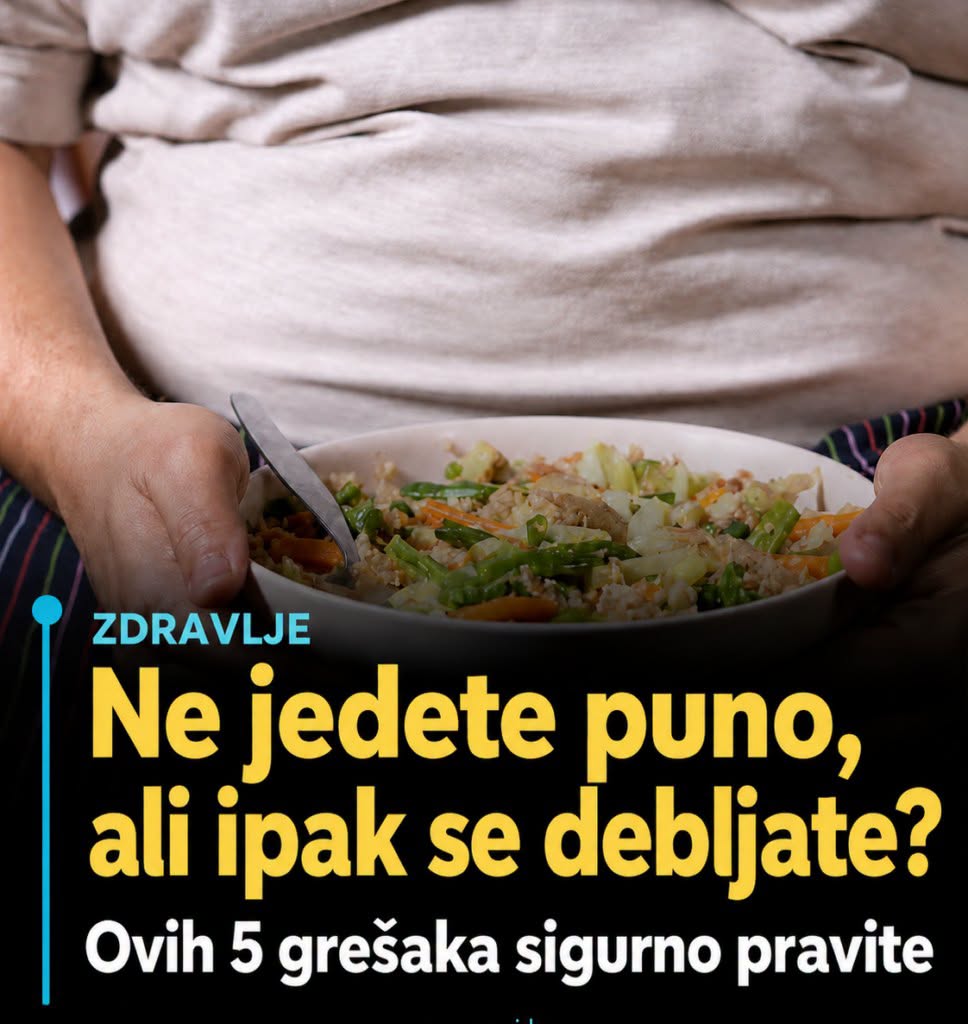 Ne jedete puno, ali ipak se debljate? Ovih 5 grešaka sigurno pravite - featured image Ne jedete puno, ali ipak se debljate? Ovih 5 grešaka sigurno pravite - featured image