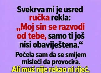 Svekrva mi je usred ručka rekla da se njen sin razvodi od mene Svekrva mi je usred ručka rekla da se njen sin razvodi od mene - featured image
